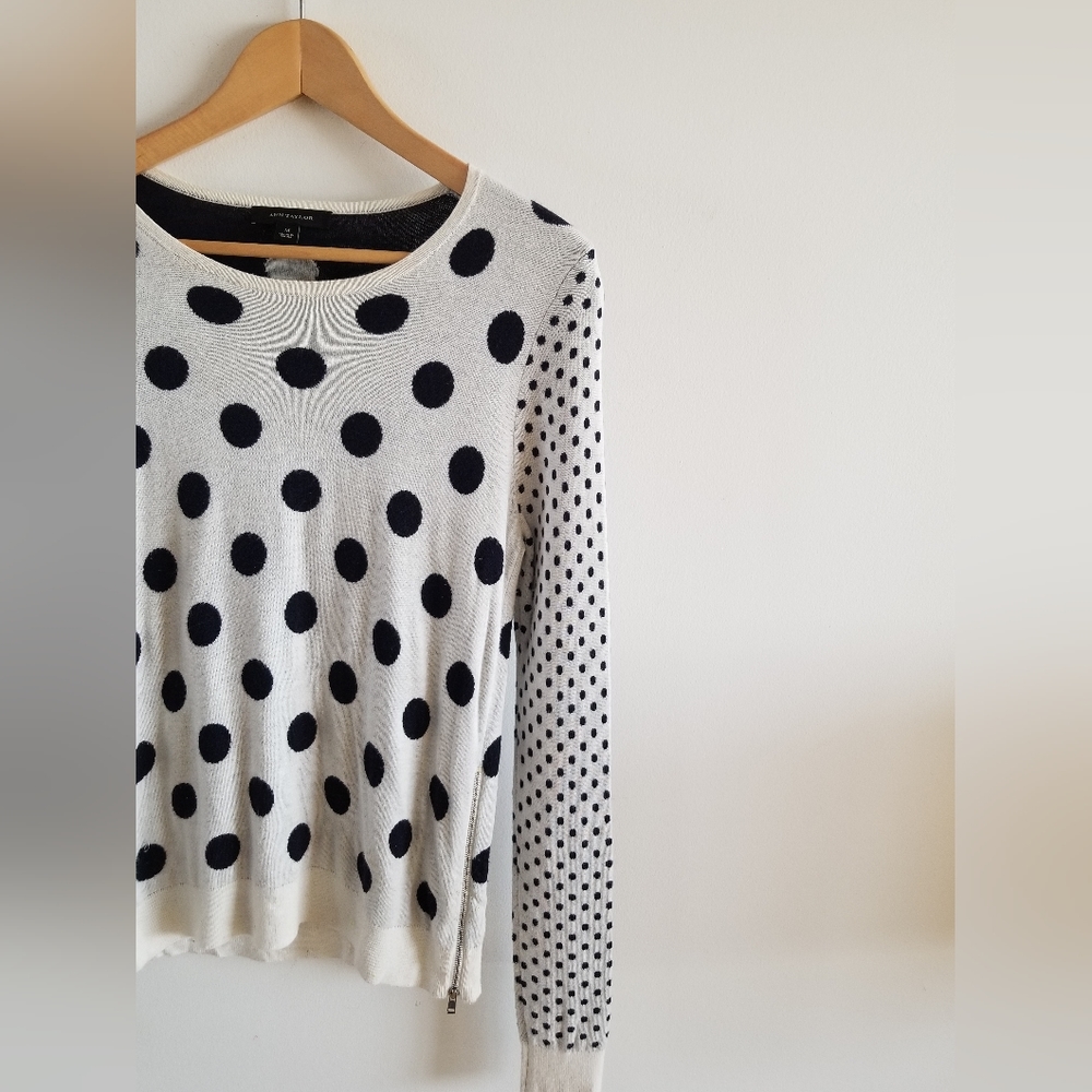 Polka Dot Long Sleeved Sweater by Ann Taylor - size Medium
